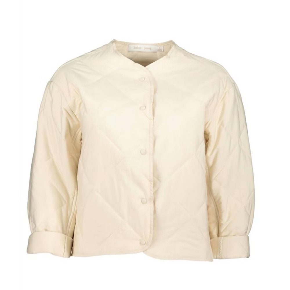 Bishop + Young Buchanan quilted Shell jacket cream size medium
